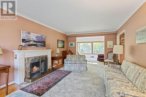 214 Donessle Drive, Oakville, ON - Indoor Photo Showing Living Room With Fireplace