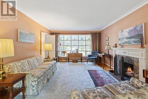 214 Donessle Drive, Oakville, ON - Indoor Photo Showing Living Room With Fireplace