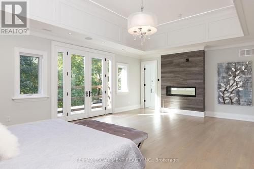 128 Balsam Drive, Oakville, ON - Indoor Photo Showing Bedroom With Fireplace