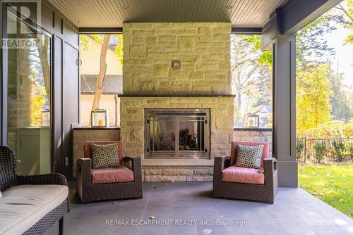 128 Balsam Drive, Oakville, ON -  Photo Showing Living Room With Fireplace