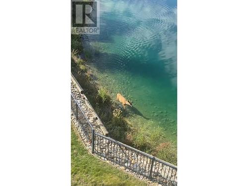 Corner Balcony Deck View below to Pond - 800 Bighorn Boulevard Unit# 831 -A/B, Radium Hot Springs, BC - 