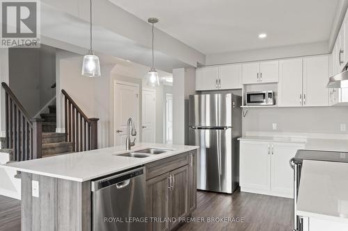 2735 Asima Drive, London, ON - Indoor Photo Showing Kitchen With Stainless Steel Kitchen With Double Sink With Upgraded Kitchen