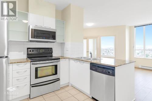 1503 4028 Knight Street, Vancouver, BC - Indoor Photo Showing Kitchen With Stainless Steel Kitchen With Double Sink