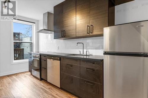 Unit 3 (Second Floor) Kitchen - 480 King William Street, Hamilton, ON - Indoor Photo Showing Kitchen With Stainless Steel Kitchen