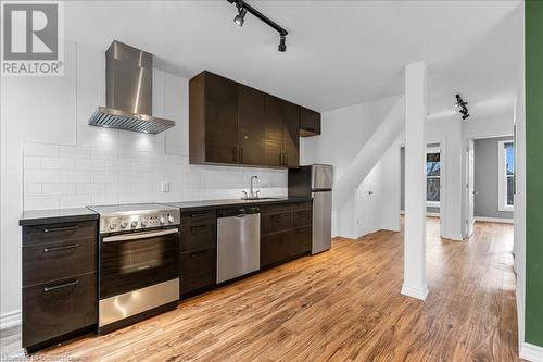 Unit 3 (Second Floor) Kitchen - 480 King William Street, Hamilton, ON - Indoor Photo Showing Kitchen With Stainless Steel Kitchen