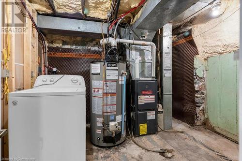 Unit 1 (Basement) Utility and Laundry - 480 King William Street, Hamilton, ON - Indoor Photo Showing Basement