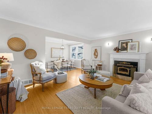 1 Henderson Ave, Markham, ON - Indoor Photo Showing Living Room With Fireplace