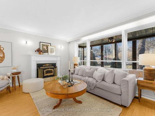 1 Henderson Ave, Markham, ON - Indoor Photo Showing Living Room With Fireplace