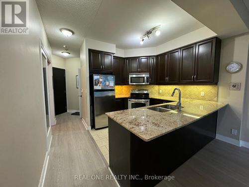 2808 - 80 Absolute Avenue, Mississauga, ON - Indoor Photo Showing Kitchen With Double Sink With Upgraded Kitchen