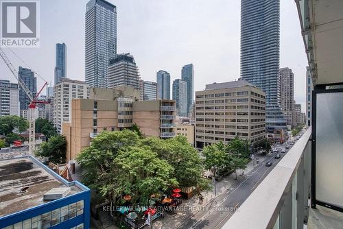 603 - 28 Wellesley Street E, Toronto, ON - Outdoor With Balcony With Facade