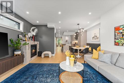 48 Saulter Street, Toronto (South Riverdale), ON - Indoor Photo Showing Living Room With Fireplace