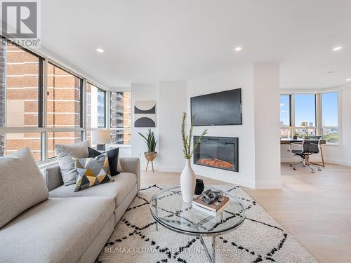 1503 - 130 Carlton Street E, Toronto, ON - Indoor Photo Showing Living Room With Fireplace