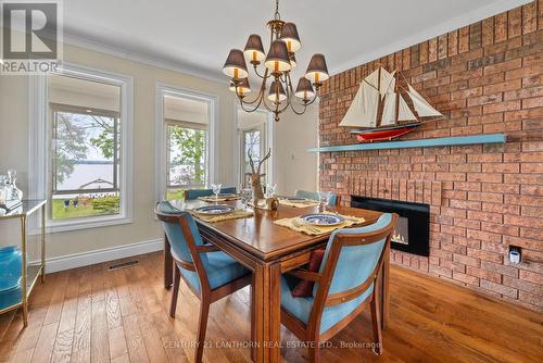 3710 County Rd 3, Prince Edward County (Ameliasburgh), ON - Indoor Photo Showing Dining Room With Fireplace