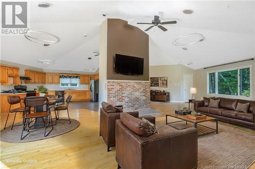 12 Lodge Lane, Prince William, NB - Indoor Photo Showing Living Room With Fireplace