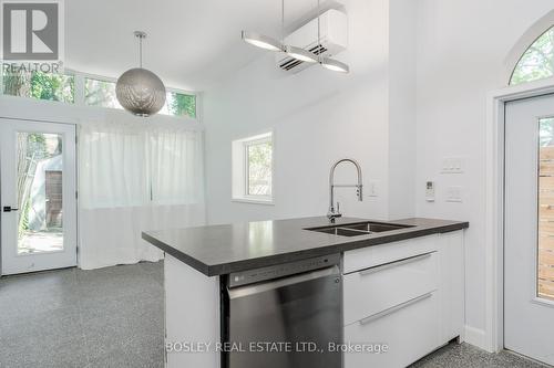 Lower - 9 Hambly Avenue, Toronto, ON - Indoor Photo Showing Kitchen With Double Sink