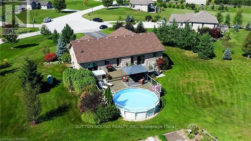 119 Neerhof Lane, R.R.#5 Lane, Georgian Bluffs, ON - Outdoor With Above Ground Pool With Deck Patio Veranda