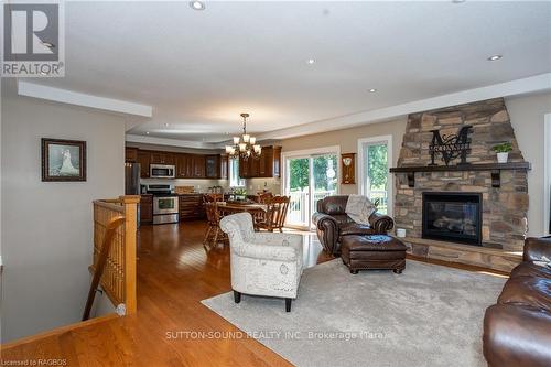 119 Neerhof Lane, R.R.#5 Lane, Georgian Bluffs, ON - Indoor Photo Showing Living Room With Fireplace