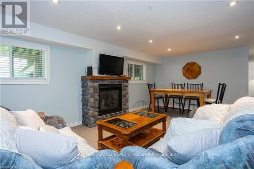 119 Neerhof Lane, R.R.#5 Lane, Georgian Bluffs, ON - Indoor Photo Showing Living Room With Fireplace