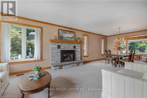 122 Cottage Ln, Georgian Bluffs, ON - Indoor Photo Showing Living Room With Fireplace