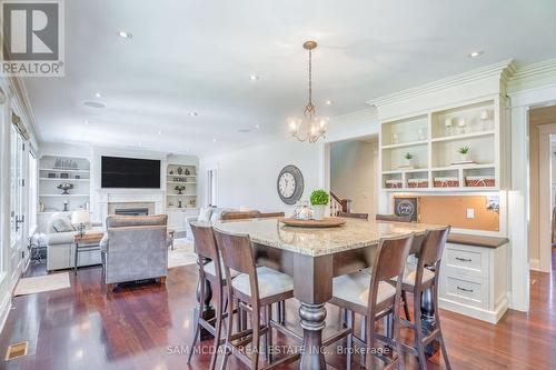 80 Cox Drive, Oakville, ON - Indoor Photo Showing Dining Room With Fireplace