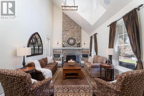 80 Cox Drive, Oakville, ON - Indoor Photo Showing Living Room With Fireplace