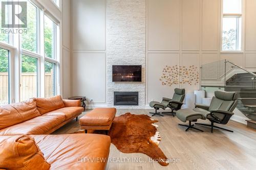 1345 Sheldon Avenue, Oakville (Bronte East), ON - Indoor Photo Showing Living Room With Fireplace