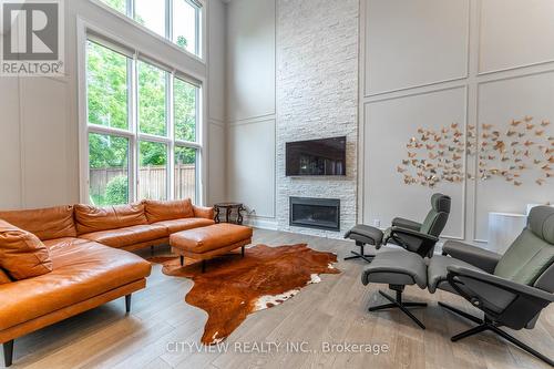 1345 Sheldon Avenue, Oakville (Bronte East), ON - Indoor Photo Showing Living Room With Fireplace