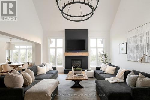 11325 Taylor Court, Milton (Brookville), ON - Indoor Photo Showing Living Room With Fireplace