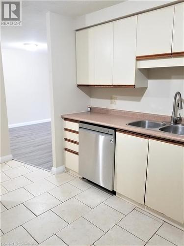 55 Green Valley Drive Unit# 211, Kitchener, ON - Indoor Photo Showing Kitchen With Double Sink