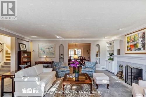 20 Owen Boulevard, Toronto, ON - Indoor Photo Showing Living Room With Fireplace