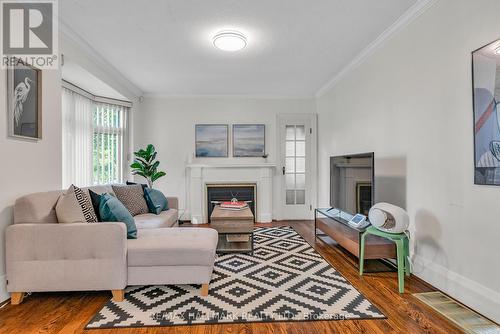 25 Arcadian Circle, Toronto, ON - Indoor Photo Showing Living Room With Fireplace