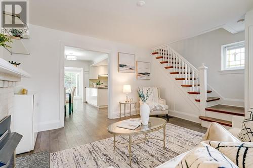 303 Forman Avenue, Toronto, ON - Indoor Photo Showing Living Room With Fireplace