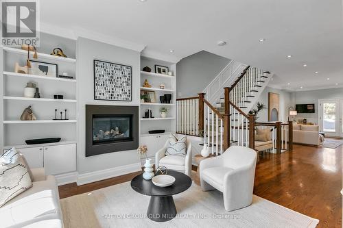 76 Mayfield Avenue, Toronto, ON - Indoor Photo Showing Living Room With Fireplace