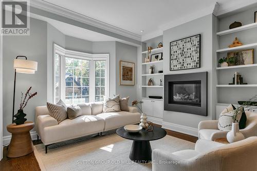 76 Mayfield Avenue, Toronto, ON - Indoor Photo Showing Living Room With Fireplace