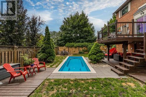 2010 Keller Court, Burlington (Brant Hills), ON - Outdoor With In Ground Pool With Deck Patio Veranda