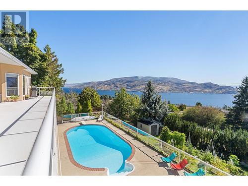 6097 Beatrice Road, Peachland, BC - Outdoor With Body Of Water With In Ground Pool With View