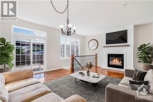 406 Blackleaf Drive, Ottawa, ON - Indoor Photo Showing Living Room With Fireplace