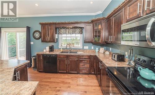 9506 Route 8 Highway, Blissfield, NB - Indoor Photo Showing Kitchen With Double Sink