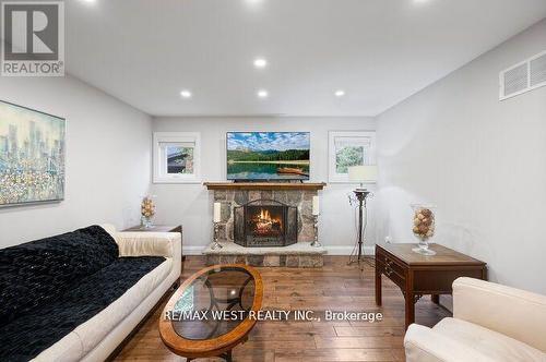 4021 Mahogany Row, Mississauga, ON - Indoor Photo Showing Living Room With Fireplace