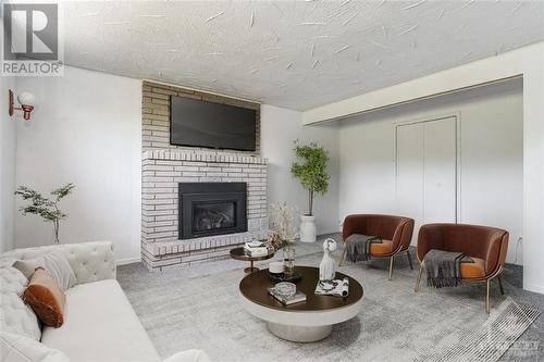 895 Meadow Lane Road, Ottawa, ON - Indoor Photo Showing Living Room With Fireplace