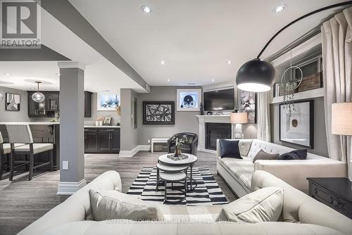 114 Ferris Road, Toronto, ON - Indoor Photo Showing Living Room With Fireplace