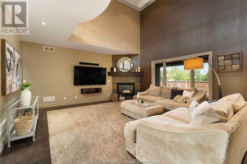 3010 Bridgeway Boulevard, Lasalle, ON - Indoor Photo Showing Living Room With Fireplace