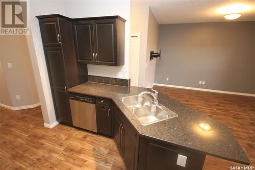 204 3818 Dewdney Avenue E, Regina, SK - Indoor Photo Showing Kitchen With Double Sink