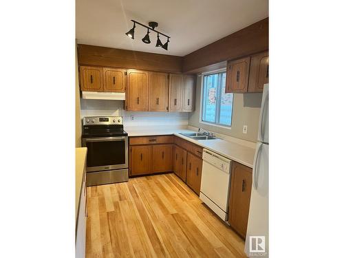 13303 131A Av Nw, Edmonton, AB - Indoor Photo Showing Kitchen With Double Sink