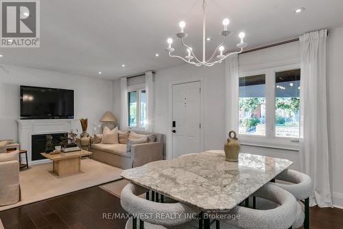 65 Corbett Avenue, Toronto (Rockcliffe-Smythe), ON - Indoor Photo Showing Living Room With Fireplace