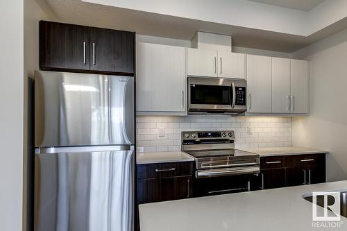 #310 13803 109 Av Nw, Edmonton, AB - Indoor Photo Showing Kitchen With Stainless Steel Kitchen With Upgraded Kitchen