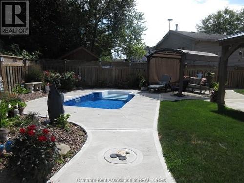 69 Monarch Drive, Chatham, ON - Outdoor With In Ground Pool With Backyard