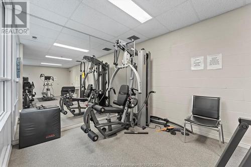 4789 Riverside Drive Unit# 1206, Windsor, ON - Indoor Photo Showing Gym Room