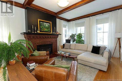 122 Carmarthen Street, Saint John, NB - Indoor Photo Showing Living Room With Fireplace