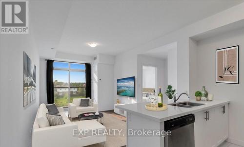 405 - 450 Dundas Street E, Hamilton (Waterdown), ON - Indoor Photo Showing Kitchen With Double Sink